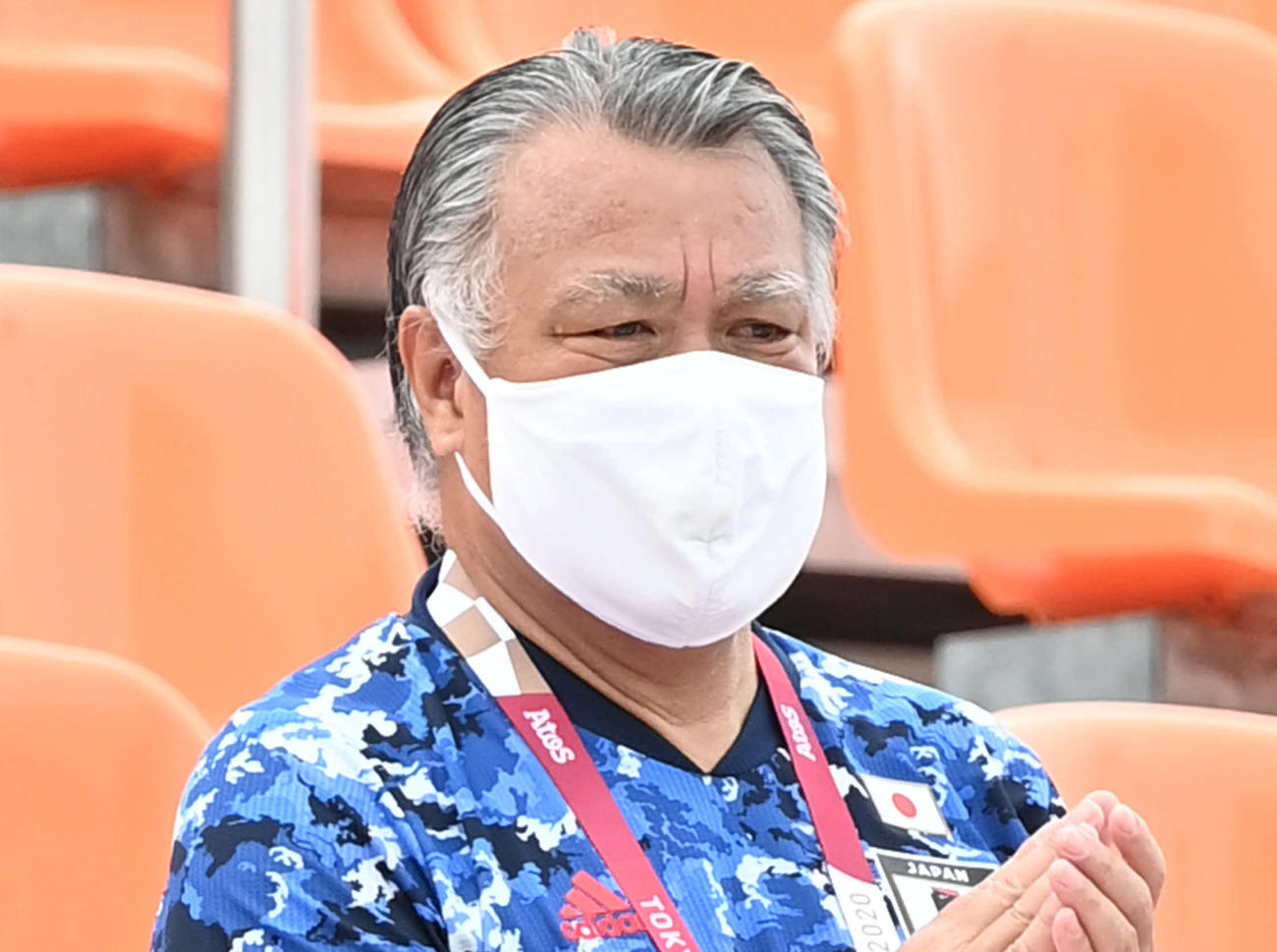 日本サッカー協会の田嶋幸三会長（2021年8月31日撮影）