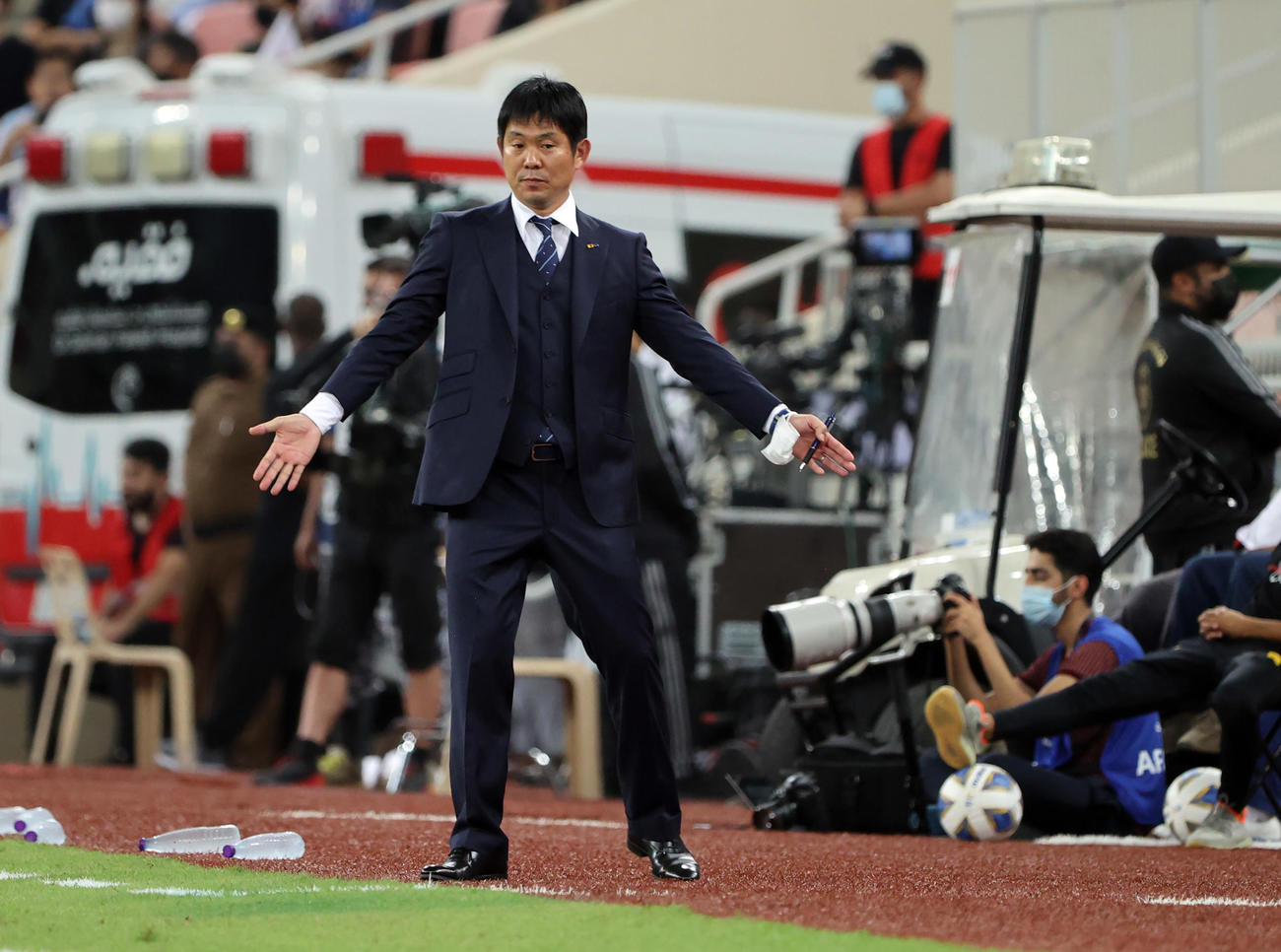 日本代表森保監督（撮影・パオロ　ヌッチ）
