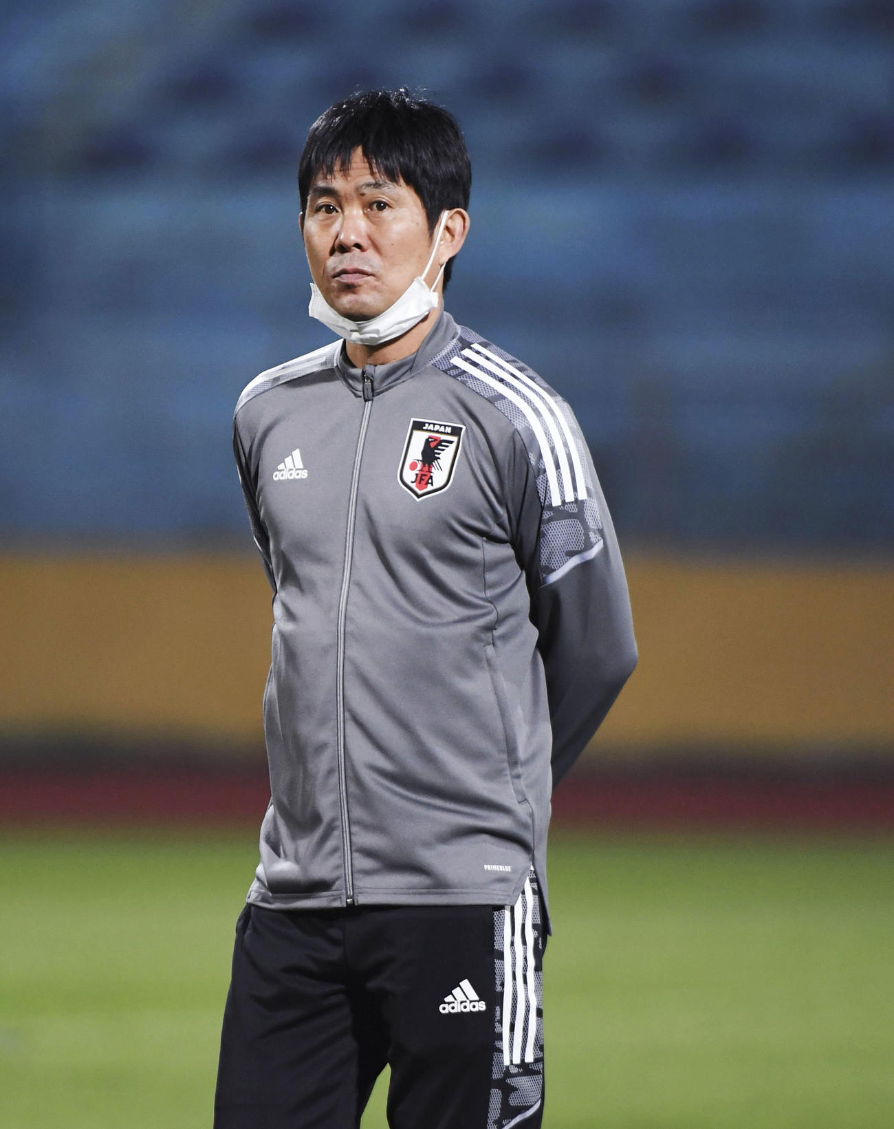 ベトナム戦に向けた初練習に臨む森保監督（C）JFA（共同）