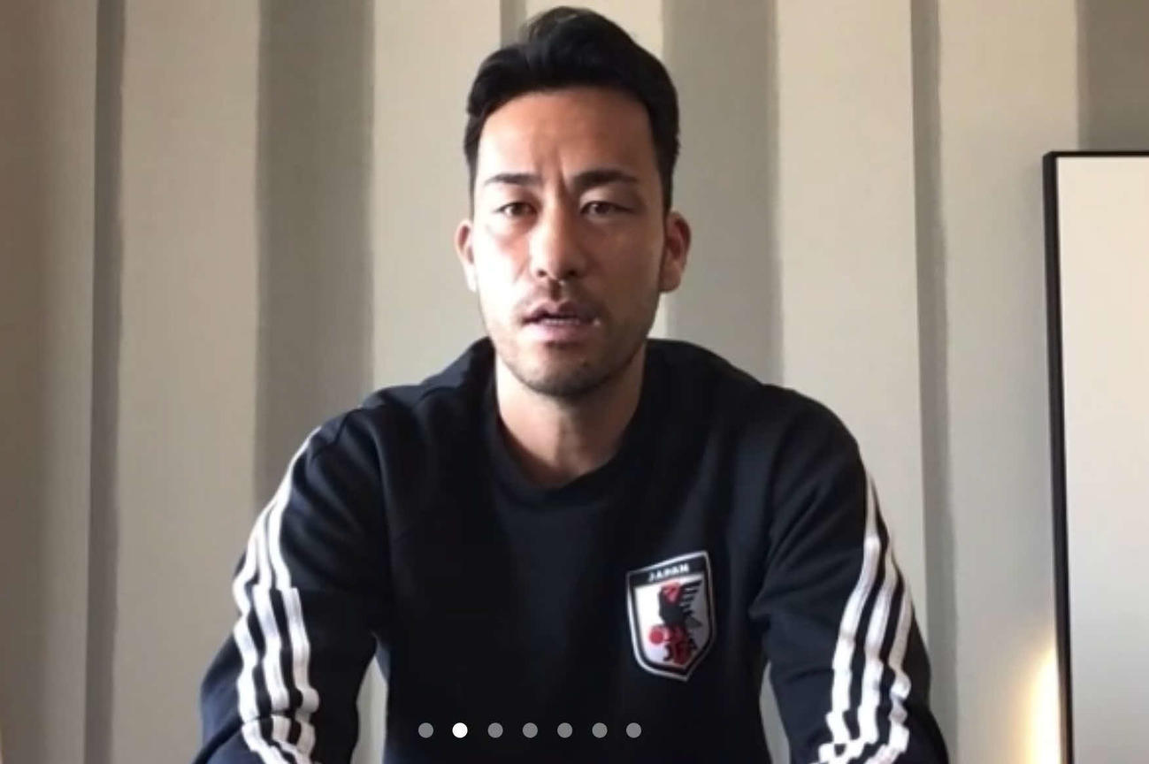 オンライン取材に応じるDF吉田麻也
