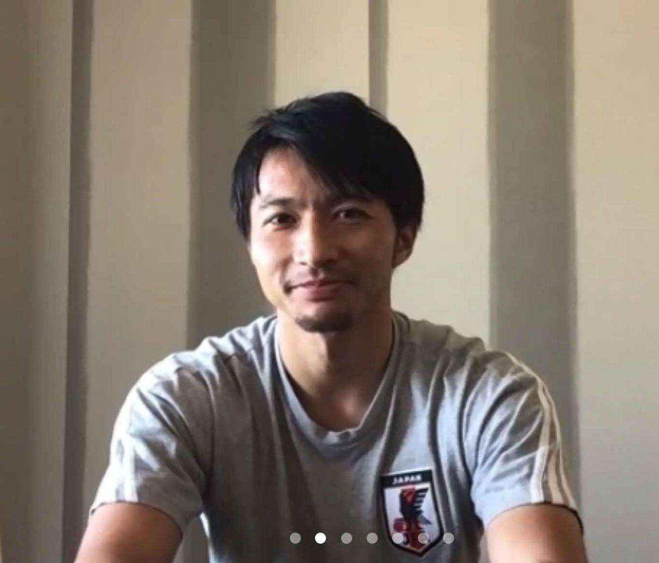 オンライン取材に応じる日本代表MF柴崎岳