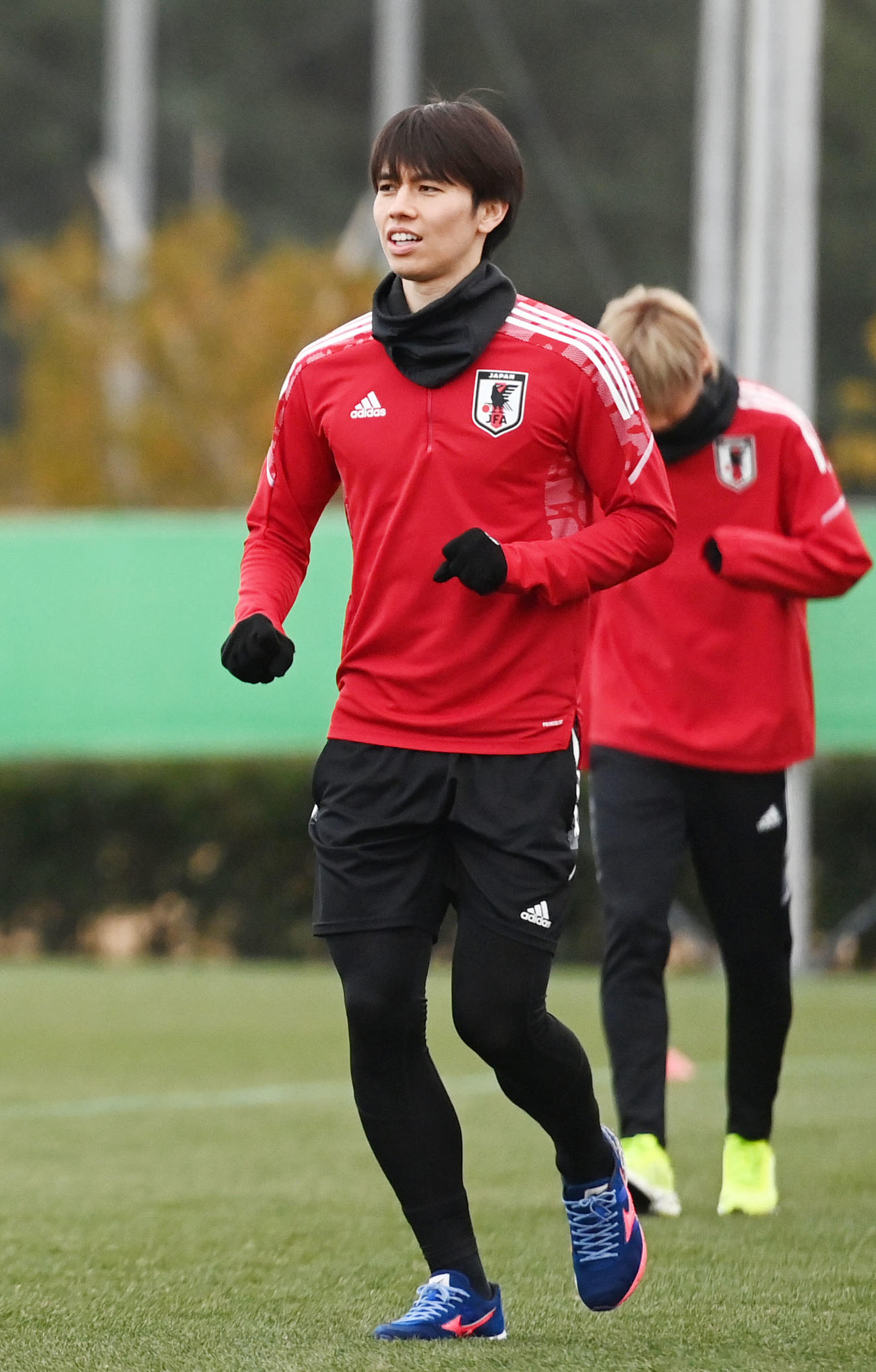 ランニングをする田中（撮影・横山健太）