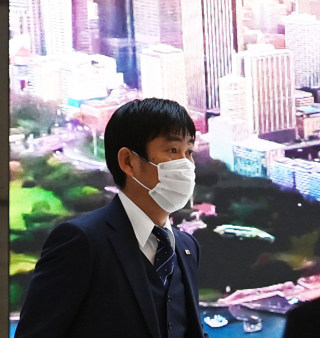 シドニー空港に到着した森保監督（撮影・横山健太）