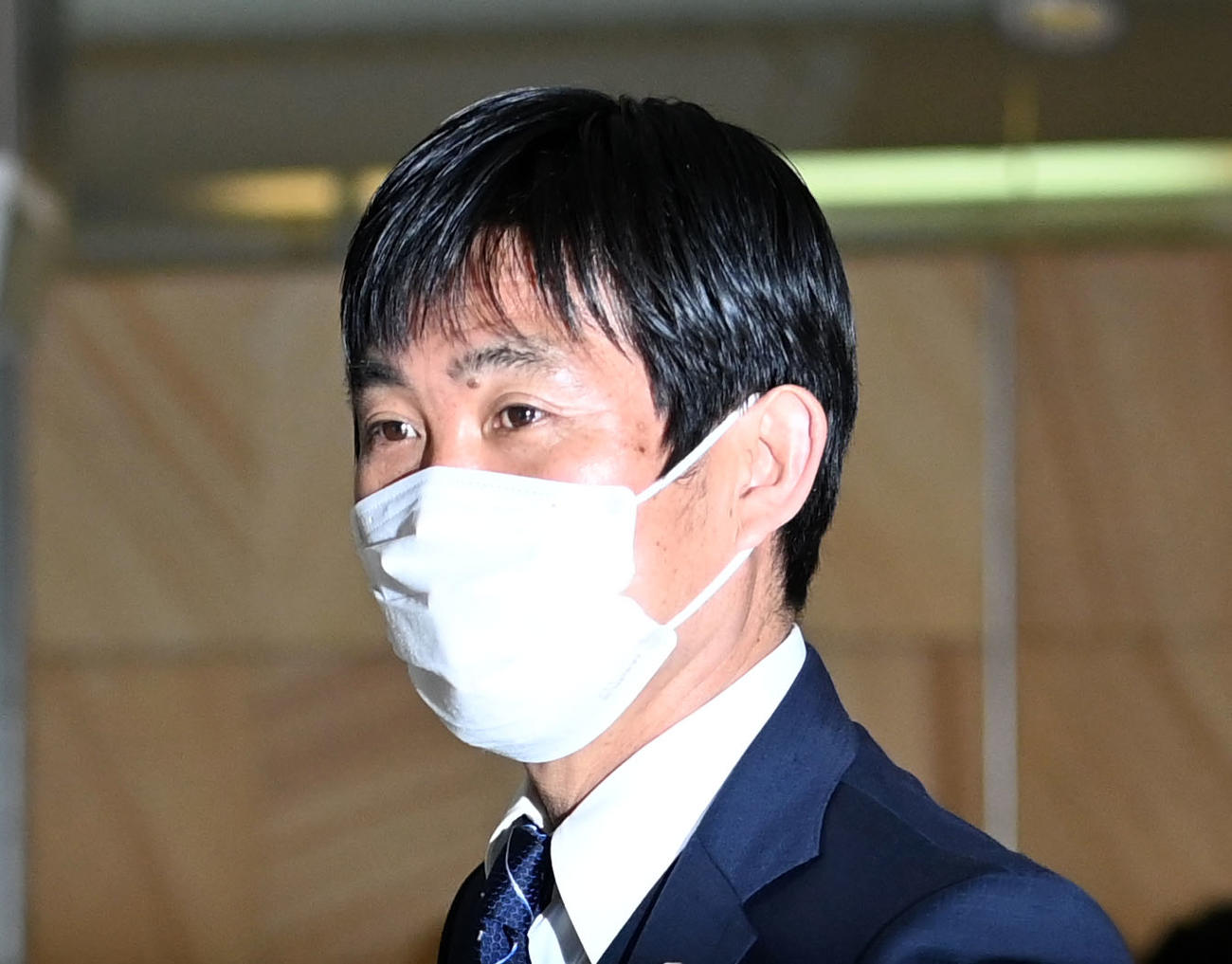 シドニー空港に到着した森保監督（撮影・横山健太）