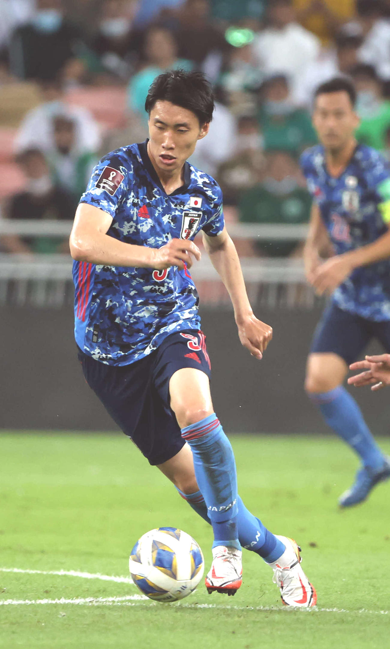 21年10月7日、W杯アジア最終予選　サウジアラビア戦に出場した鎌田大地（撮影・PNP）