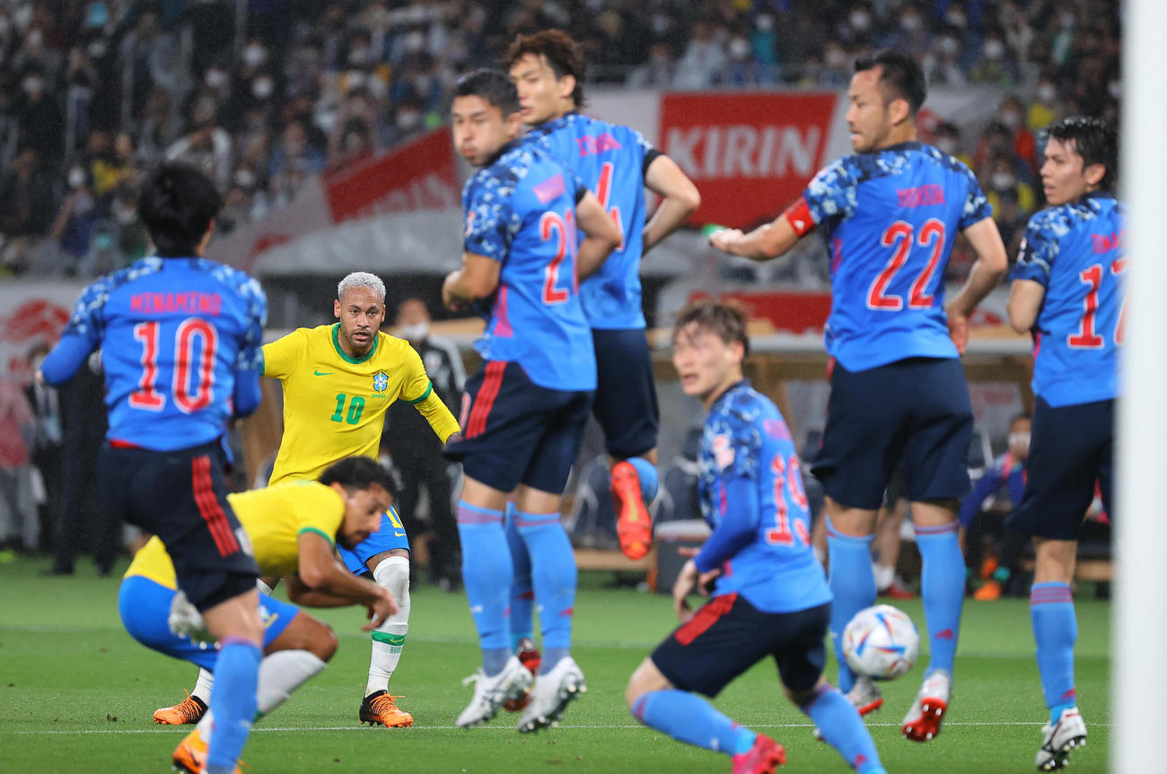 日本対ブラジル　前半、（撮影・垰建太）