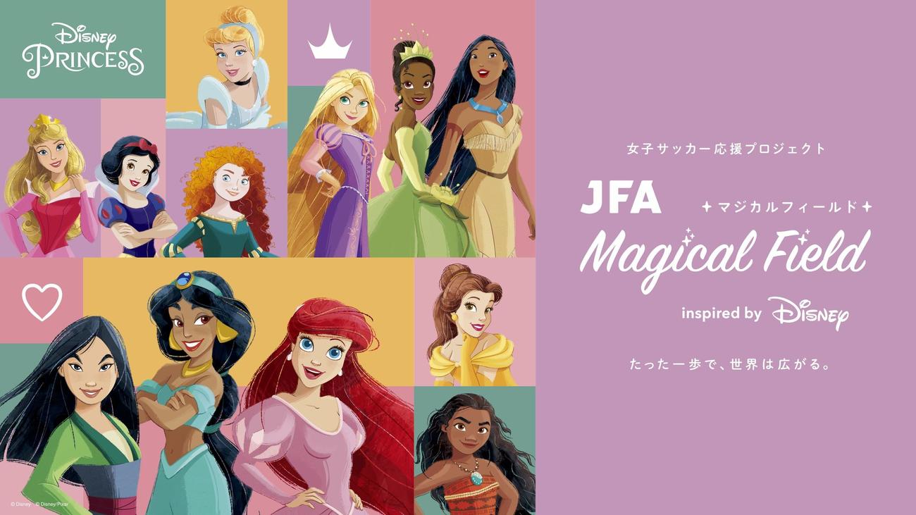 日本サッカー協会とディズニーが共同で行うプロジェクトのキービジュアル（C）Disney／Pixar JFA Magical Field Inspired by Disney