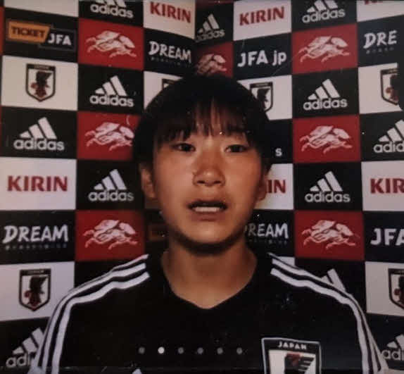 オンライン取材に応じたサッカーU－20女子日本代表の副キャプテンを務めるDF杉沢