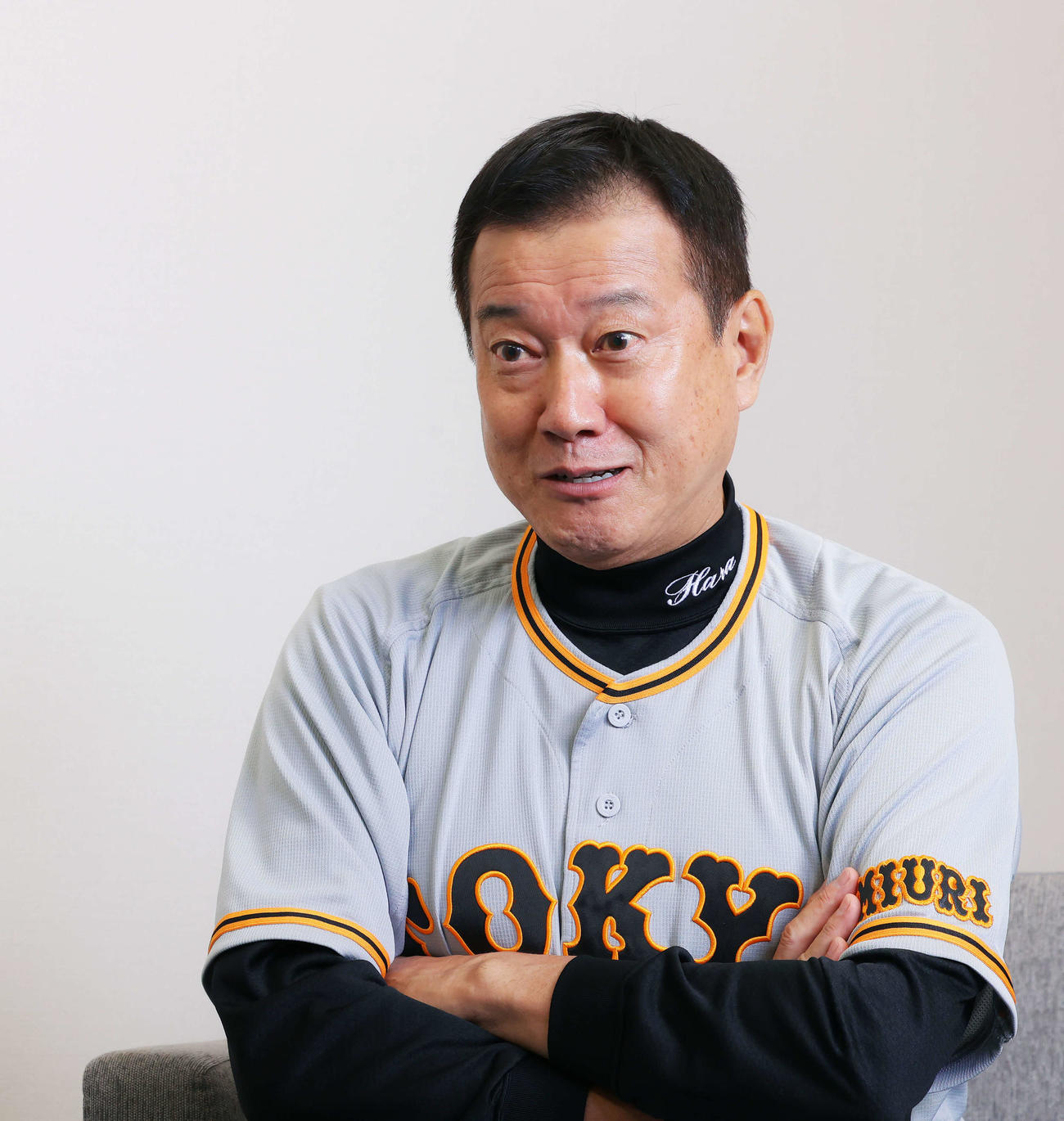 森保監督と対談する巨人原監督（撮影・河田真司）