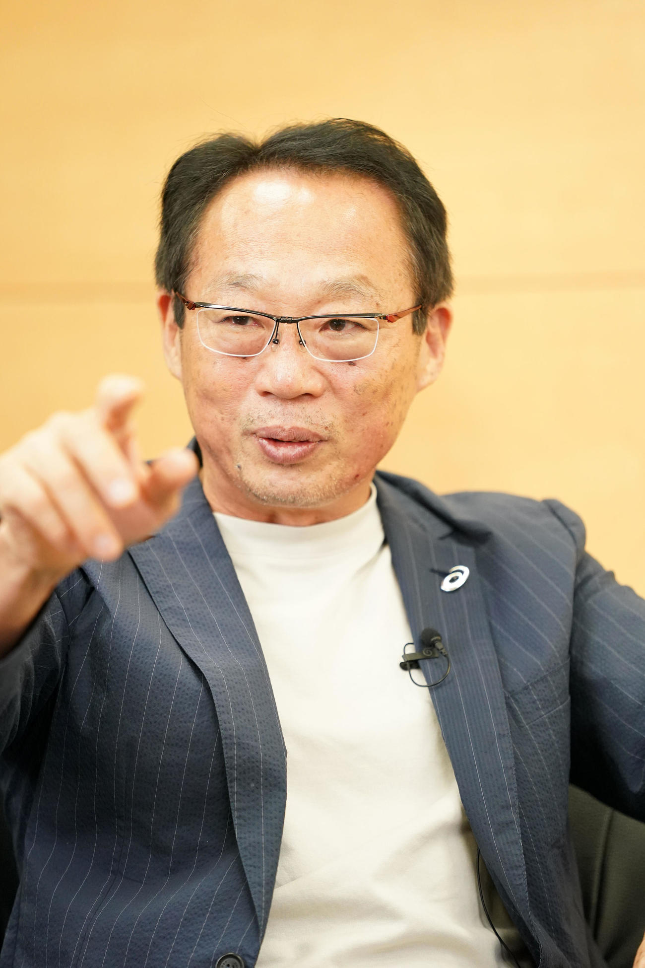 思いを語る岡田武史氏（撮影・横山健太）