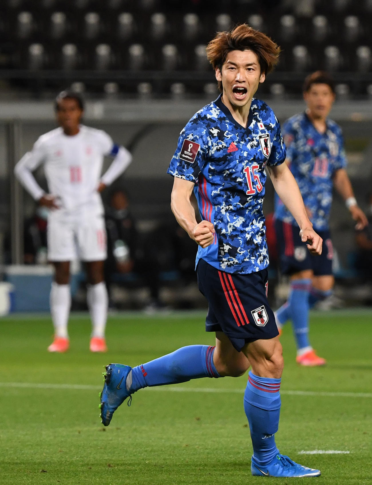 21年5月28日、W杯2次予選ミャンマー戦でゴールを決めた大迫