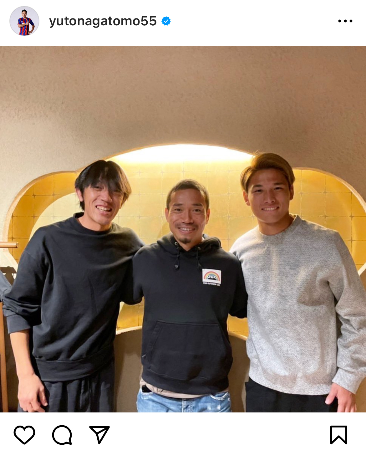 長友佑都のインスタグラムより