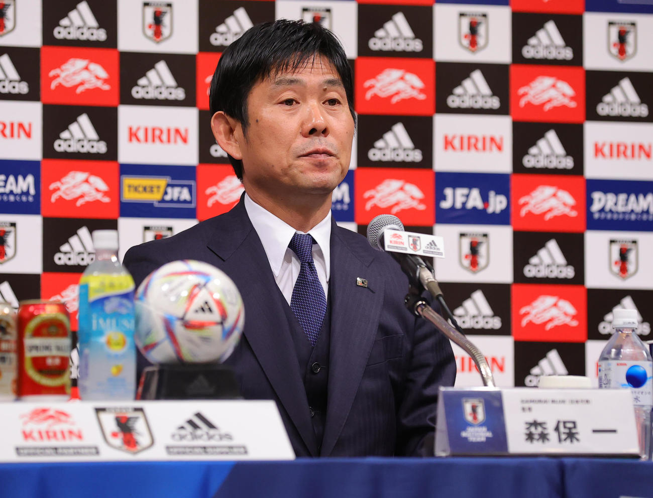 日本代表森保監督（22年12月28日撮影）
