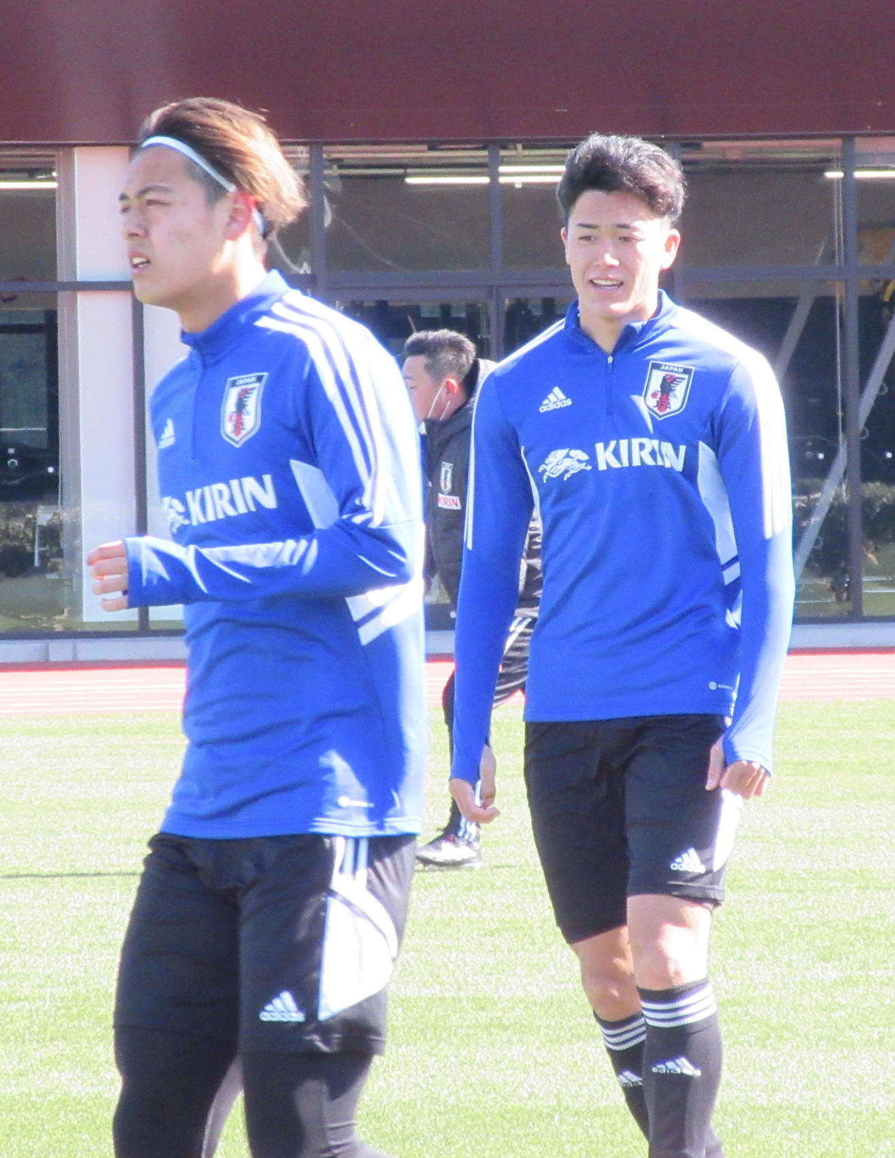 トレーニングを行うU－20日本代表FW熊田（撮影・磯綾乃）