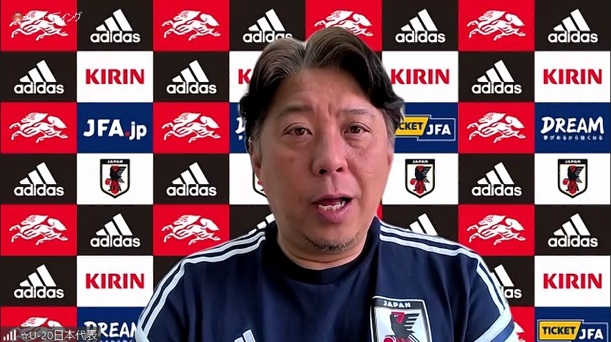 U－20アジア杯初戦の中国戦を翌日に控え、オンライン取材に応じたU－20日本代表の冨樫監督