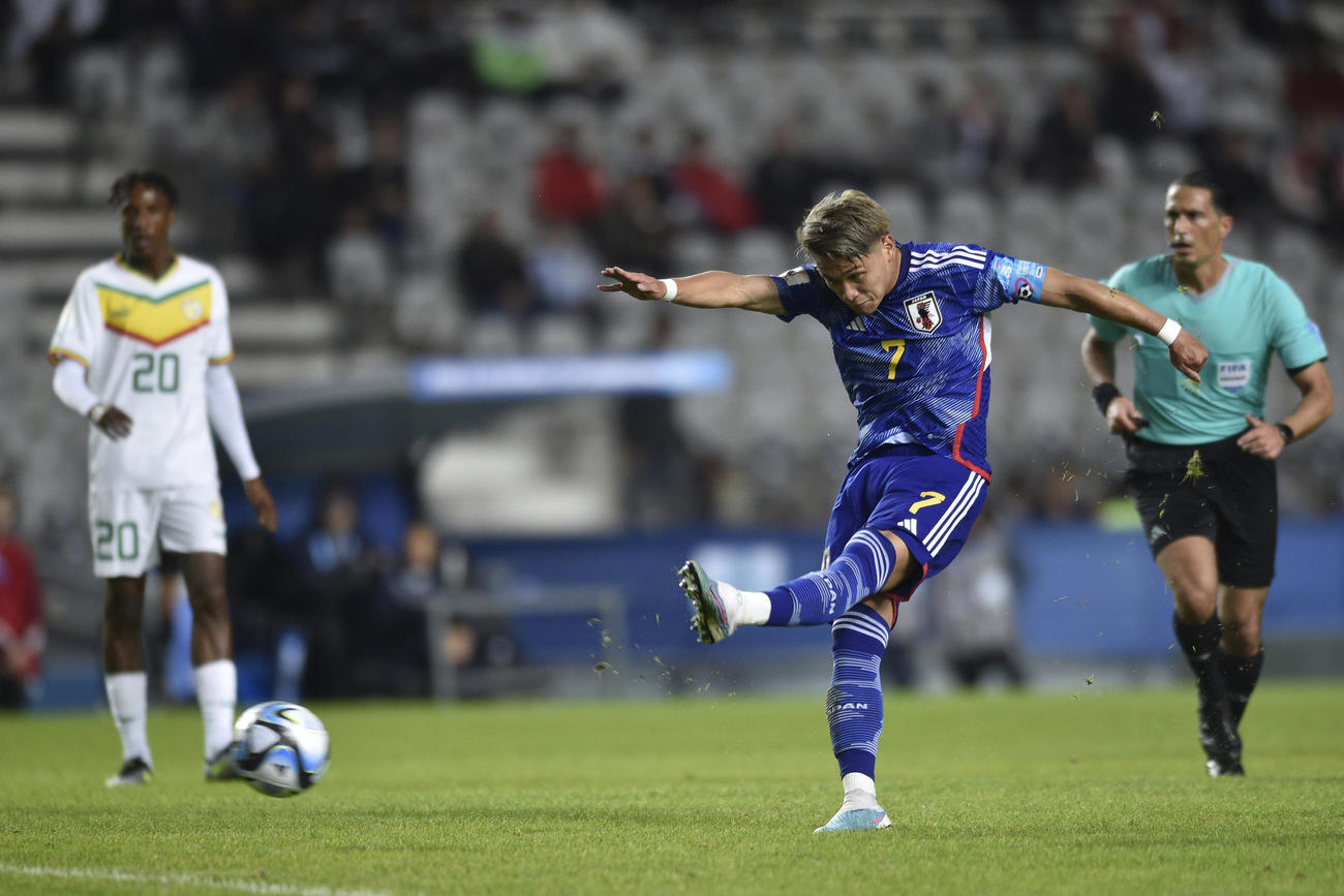 U－20W杯・日本－セネガル　先制点を決めた松木玖生（AP）
