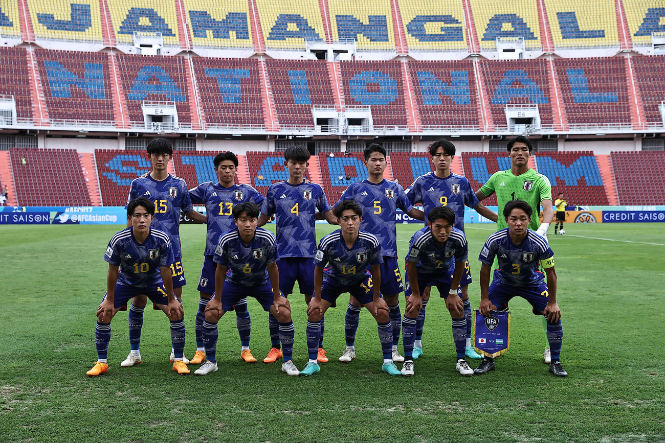 U17アジア杯　ウズベキスタン戦の日本代表先発メンバー　(C)2023 AFC