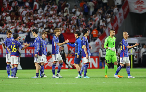 日本対ペルー　（撮影・上田博志）＝2023年6月20日、パナソニックスタジアム吹田