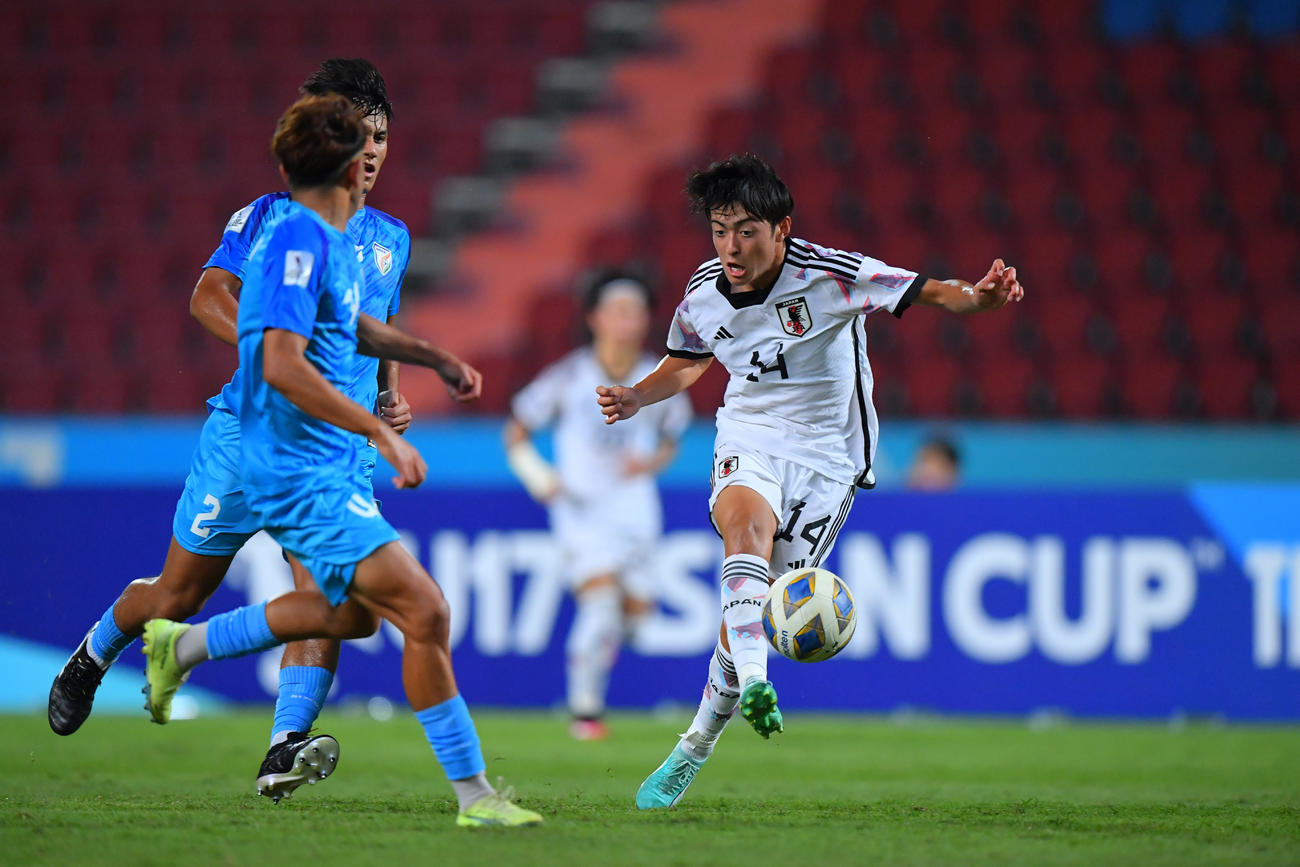 2得点決めた名和田我空（C）2023　AFC