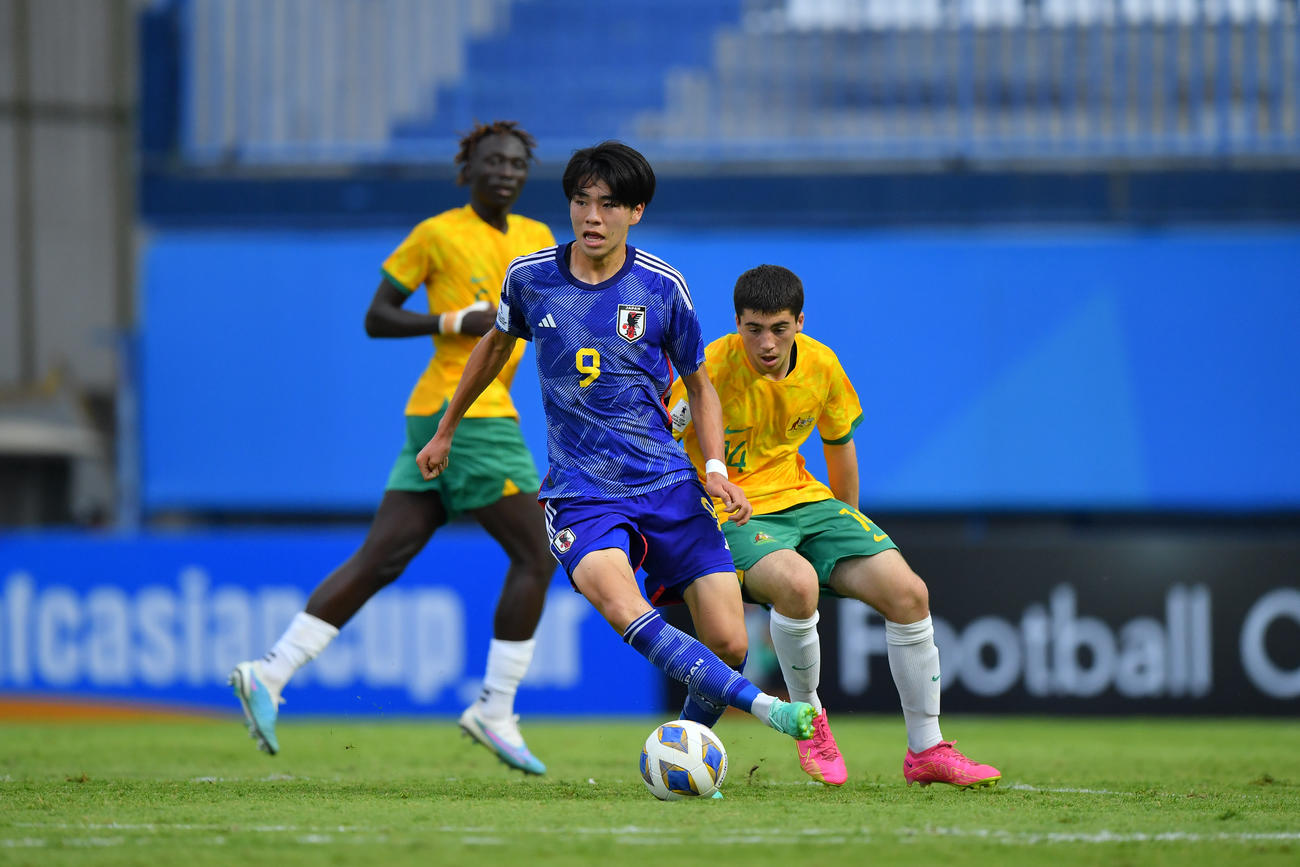 U-17アジア杯　準々決勝オーストラリア戦で日本代表の日本代表のFW道脇豊（C）2023　AFC