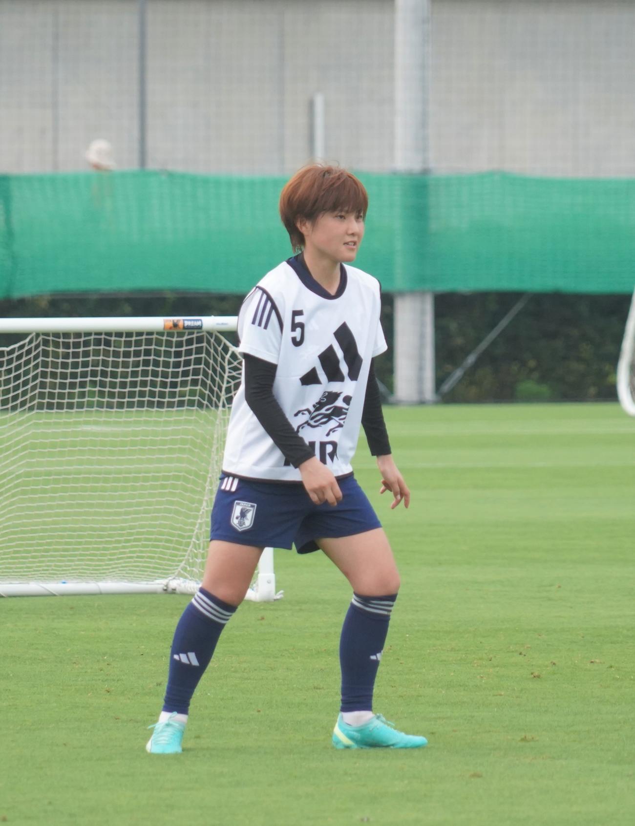 女子W杯オーストラリア・ニュージーランド大会に向けた合宿に臨む林穂之香（撮影・佐藤成）