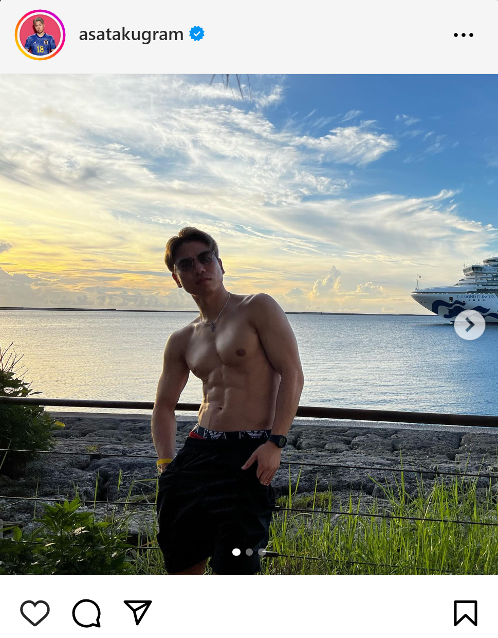 浅野拓磨のインスタグラムから