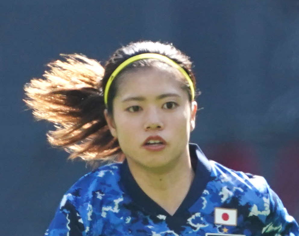 なでしこジャパンMF長谷川唯（2021年4月撮影）