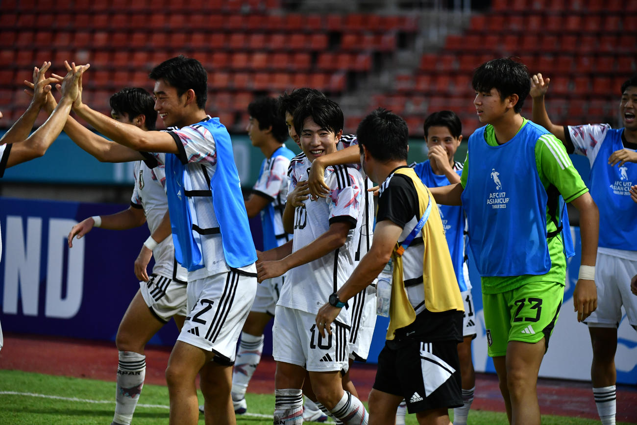 決勝進出を決めたUー17日本代表（C）2023 AFC