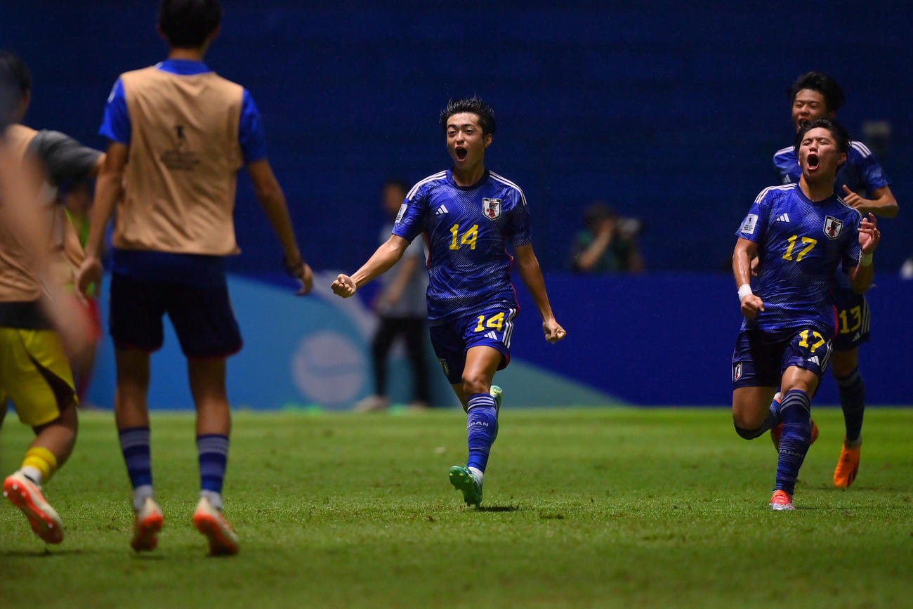 前半終了間際に先制ゴールを挙げた名和田我空（C）2023　AFC