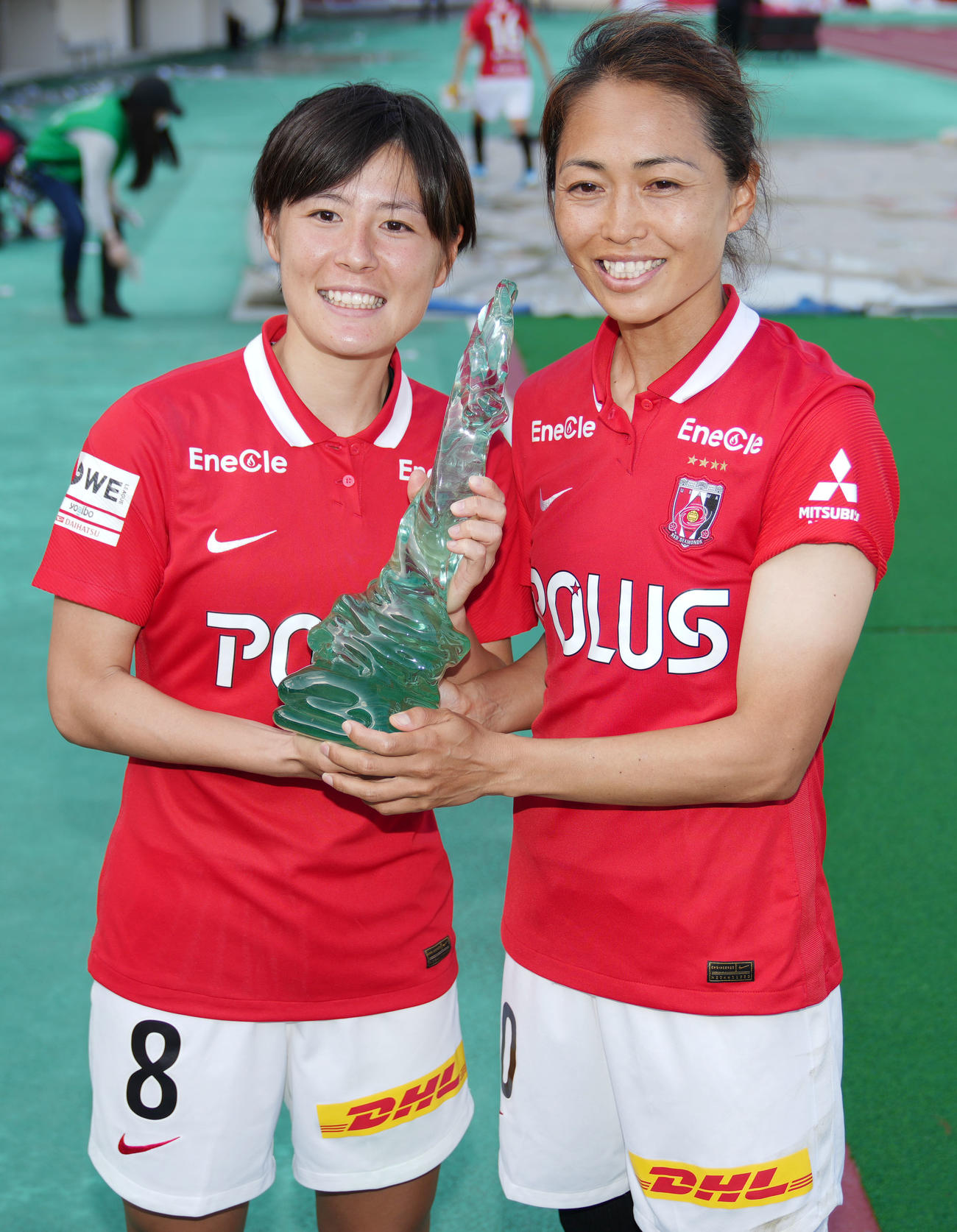 猶本（左）と安藤
