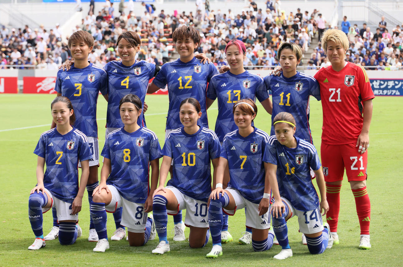 国際親善試合なでしこジャパン対アルゼンチン代表　なでしこジャパンスタメン（撮影・加藤孝規）