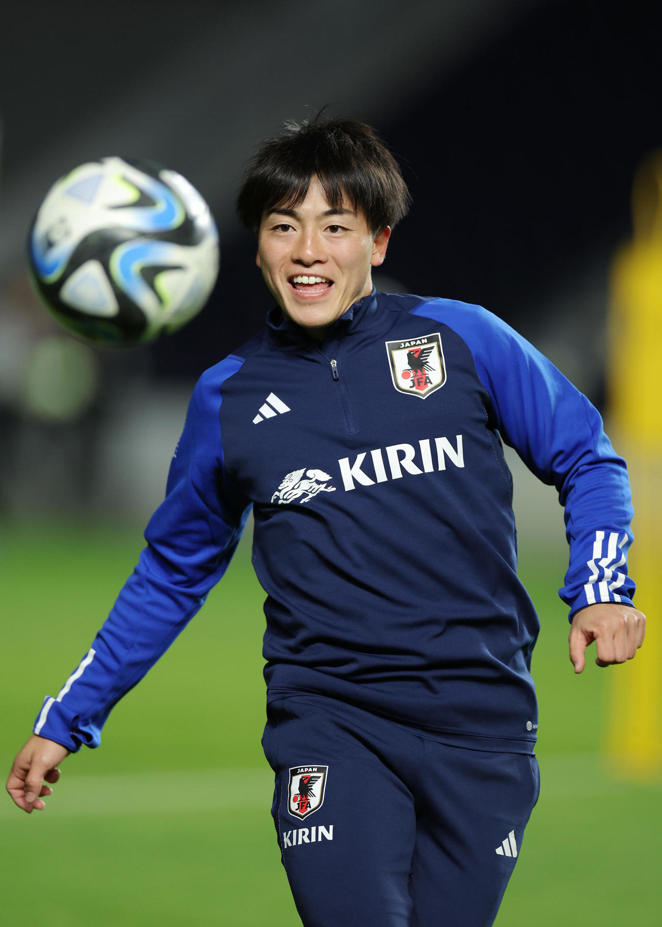 ミャンマー戦に向け調整する相馬（撮影・前田充）