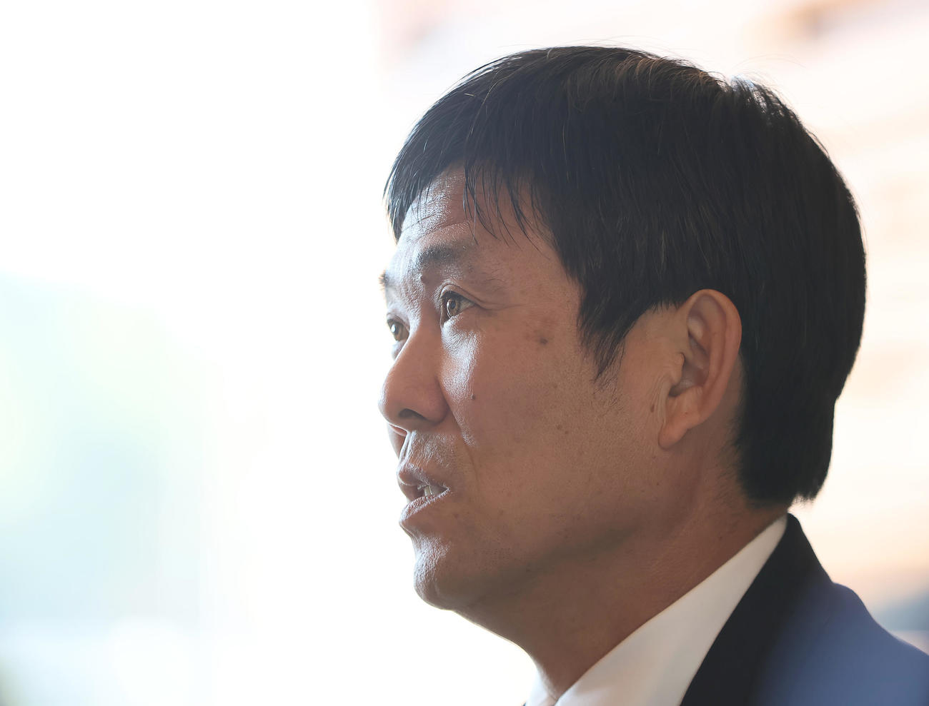 2024年の意気込みを語った日本代表の森保監督（撮影・足立雅史）