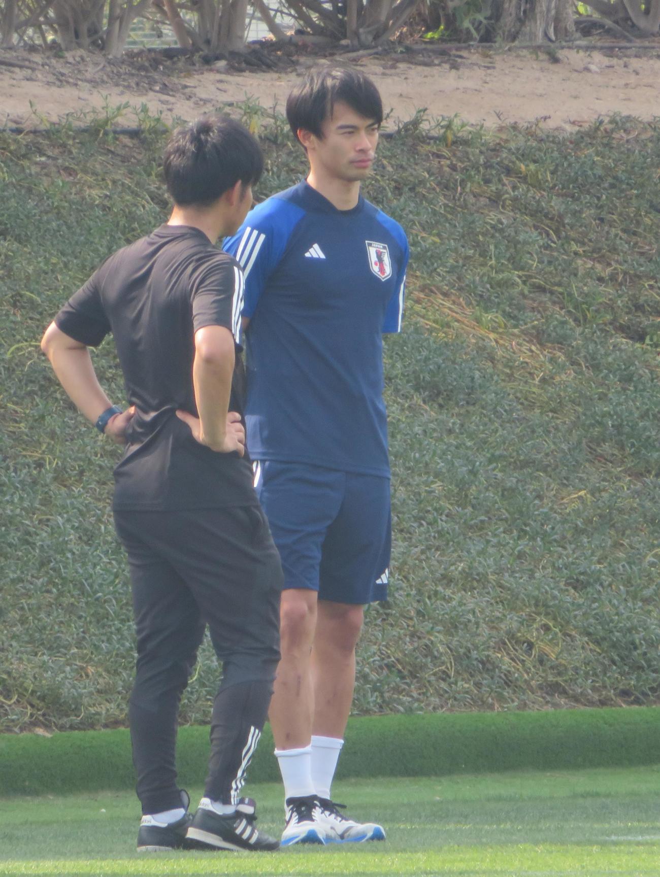 アジア杯カタール大会に臨む日本代表MF三笘薫（撮影・佐藤成）