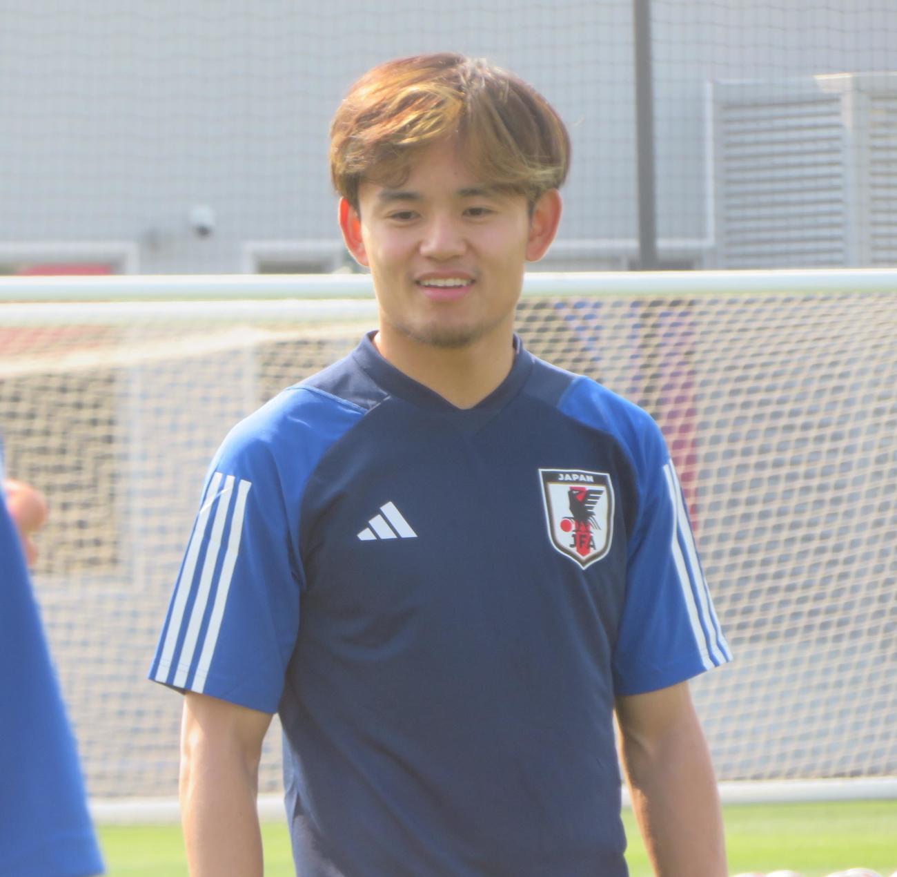 アジア杯カタール大会に臨む日本代表MF久保建英（撮影・佐藤成）