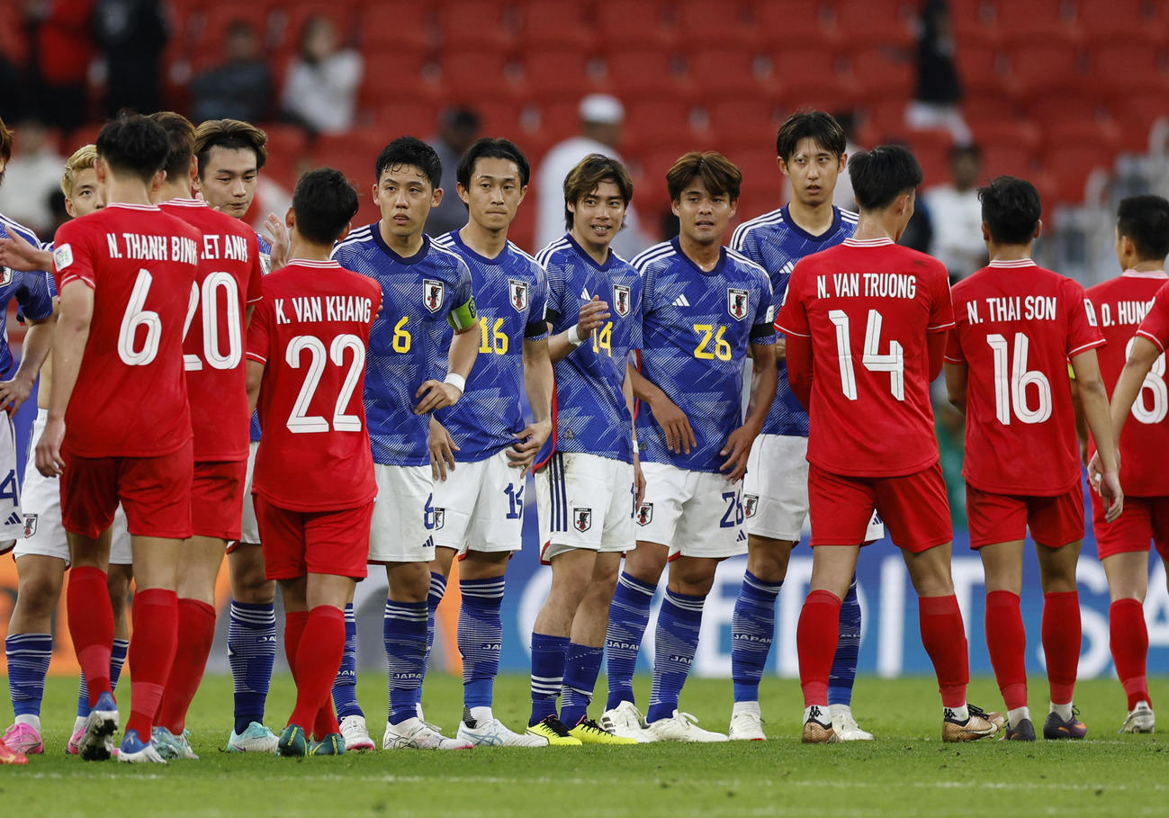 初戦を快勝した日本代表（ロイター）