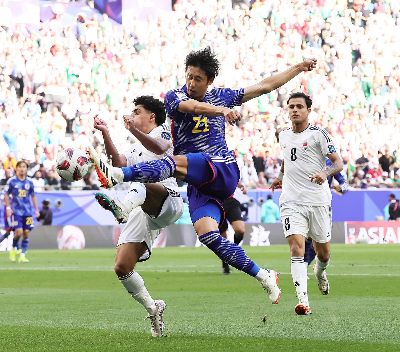 アジア杯カタール大会1次リーグ　日本対イラク　前半、（撮影・足立雅史）＝2024年1月19日(現地時間)