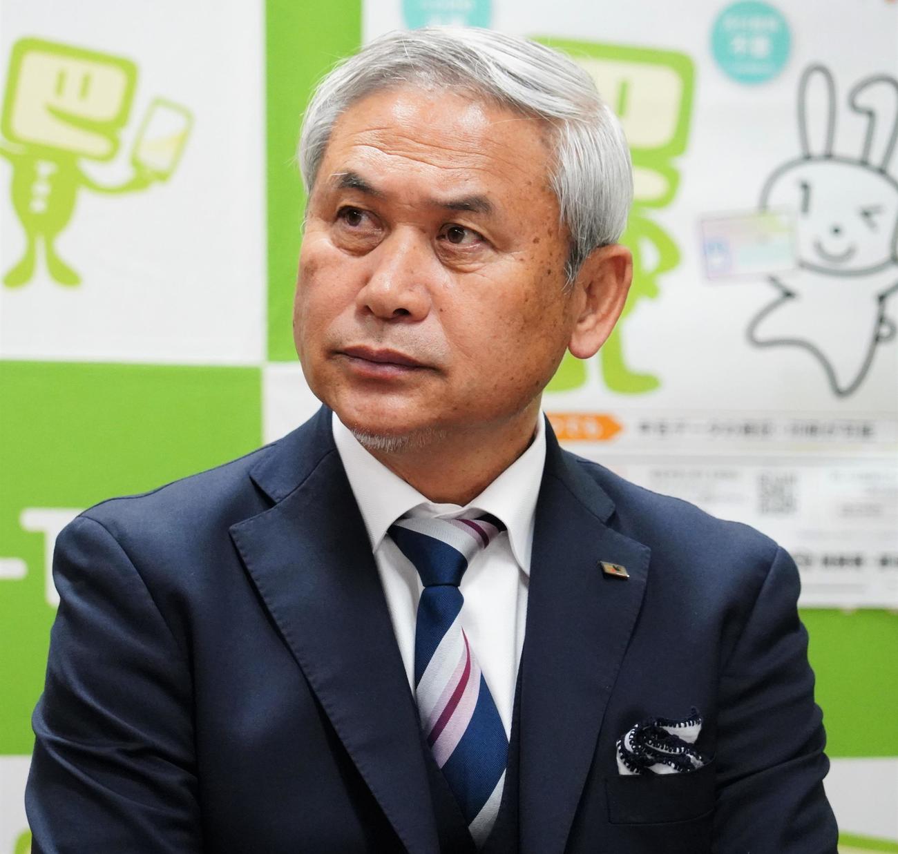 国税庁の確定申告イベントに出席した日本サッカー協会佐々木則夫女子委員長（撮影・佐藤成）