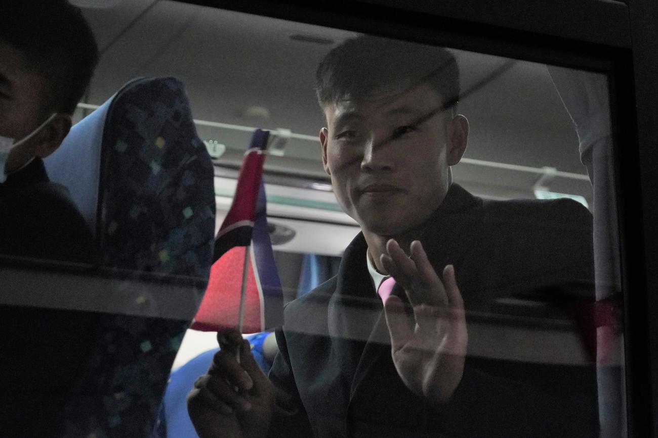 W杯アジア2次予選日本戦に向けて来日した北朝鮮代表メンバー（撮影・佐藤成）