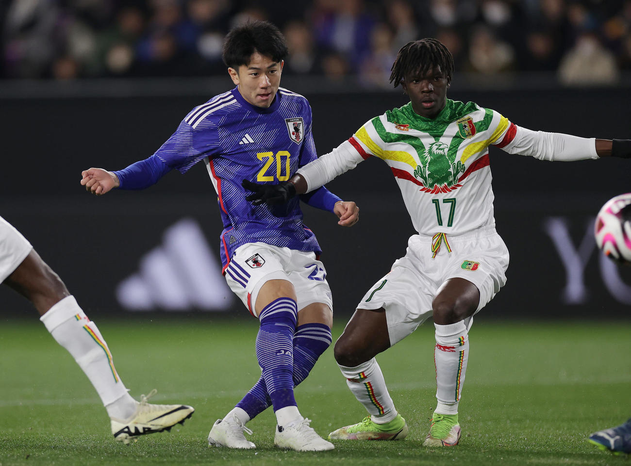 U－23日本対U－23マリ　前半、先制ゴールを決める平河（撮影・前田充）