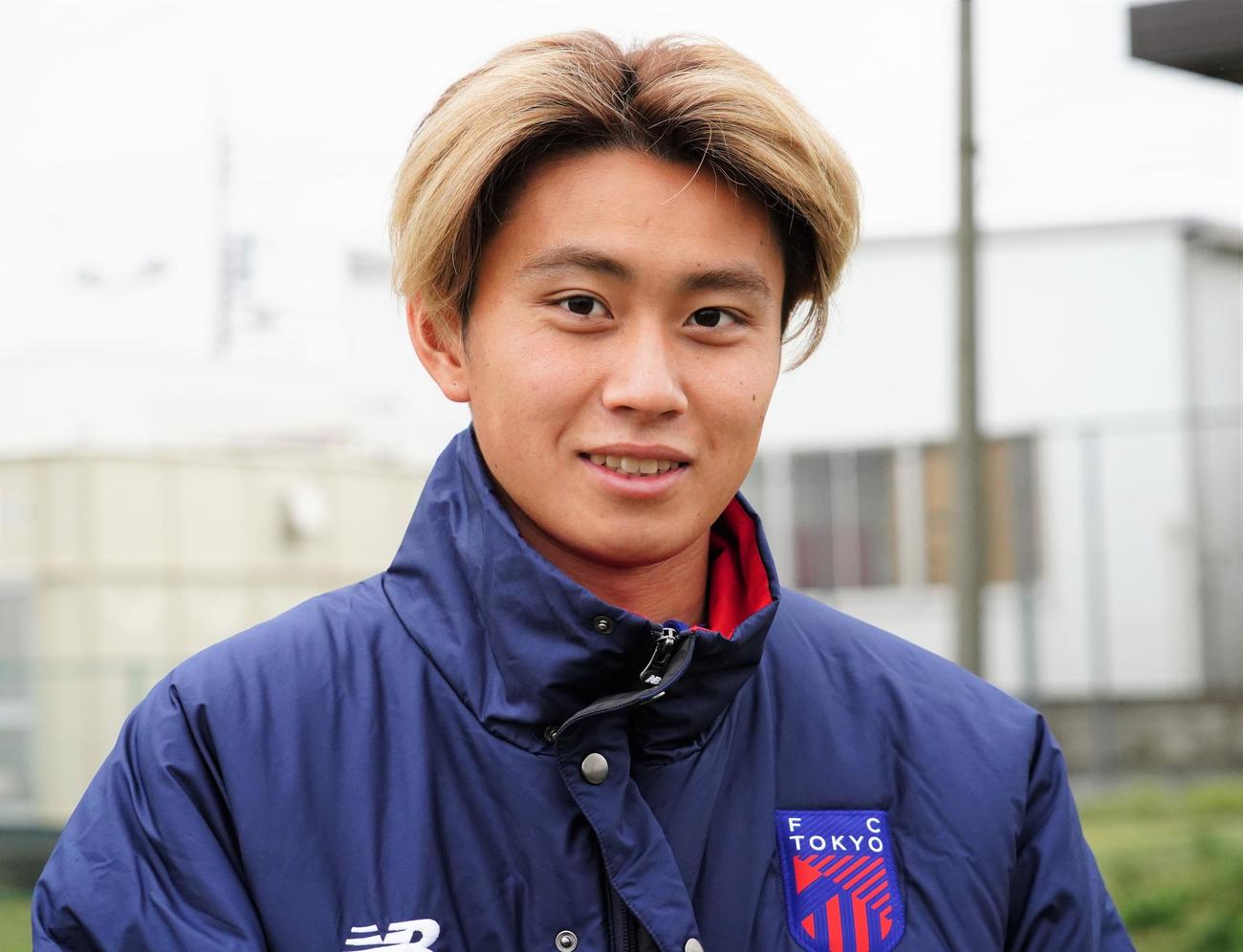 U－23日本代表に選出されたFC東京MF荒木遼太郎（撮影・佐藤成）