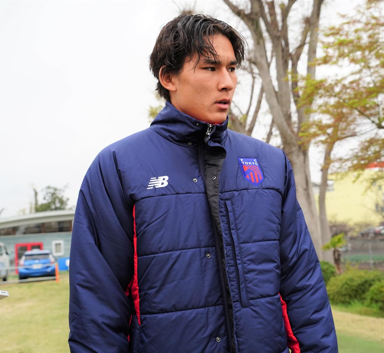U－23日本代表に選出されたFC東京GK野沢大志ブランドン（撮影・佐藤成）