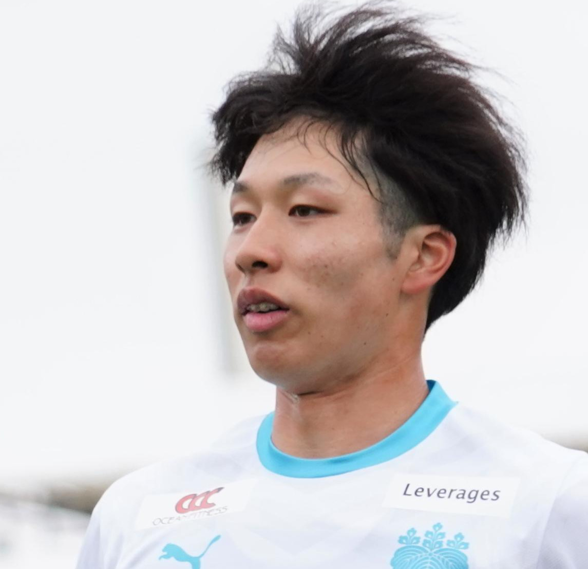 JR東日本カップ2024　第98回関東大学サッカーリーグ戦1部の関東学院大－筑波大戦で先制点を決めた筑波大FW内野航太郎（撮影・佐藤成）