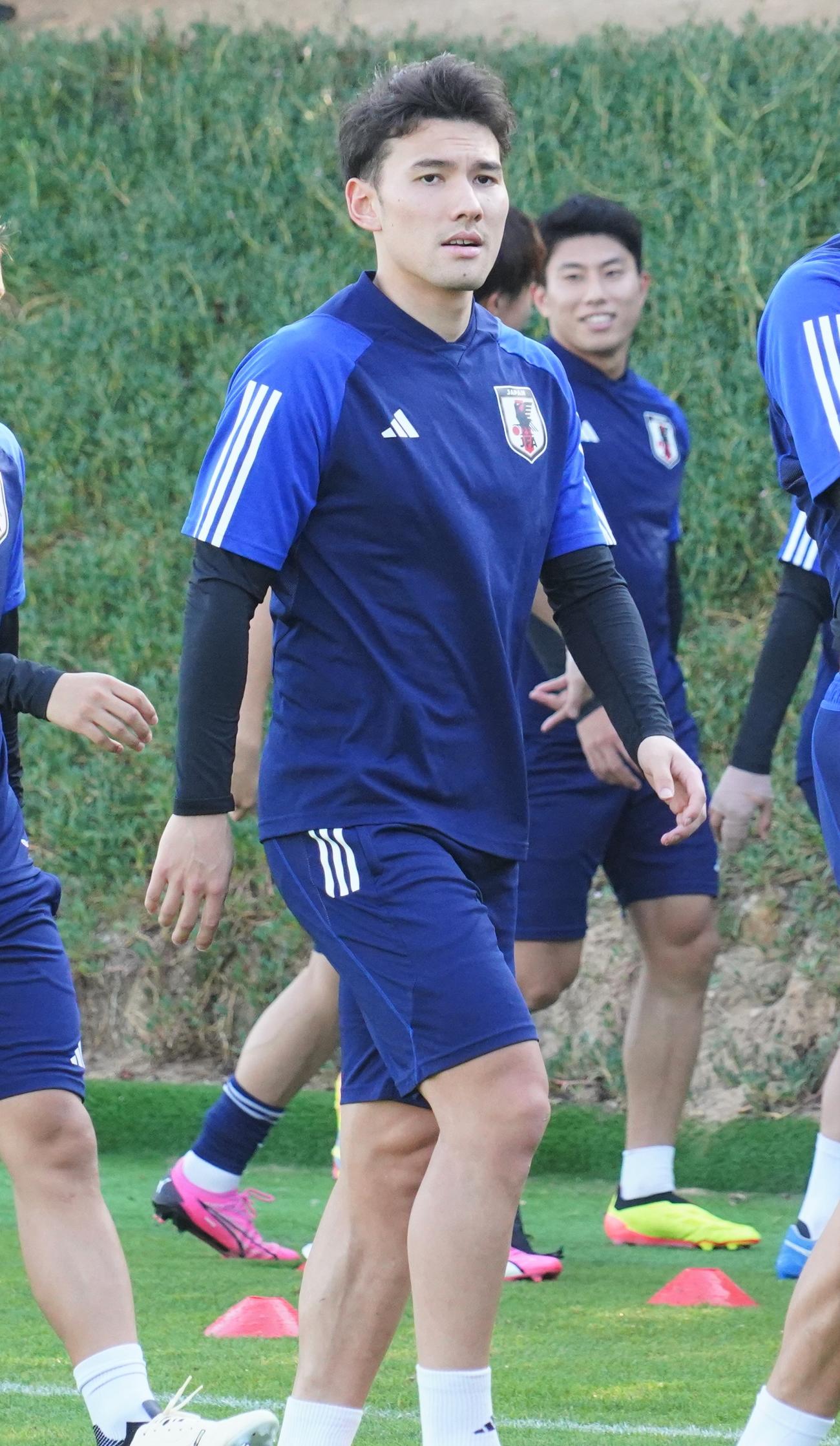 U－23アジア杯カタール大会の1次リーグ第2戦のU－23UAE代表戦に向けて調整するU－23日本代表MF佐藤恵允（撮影・佐藤成）