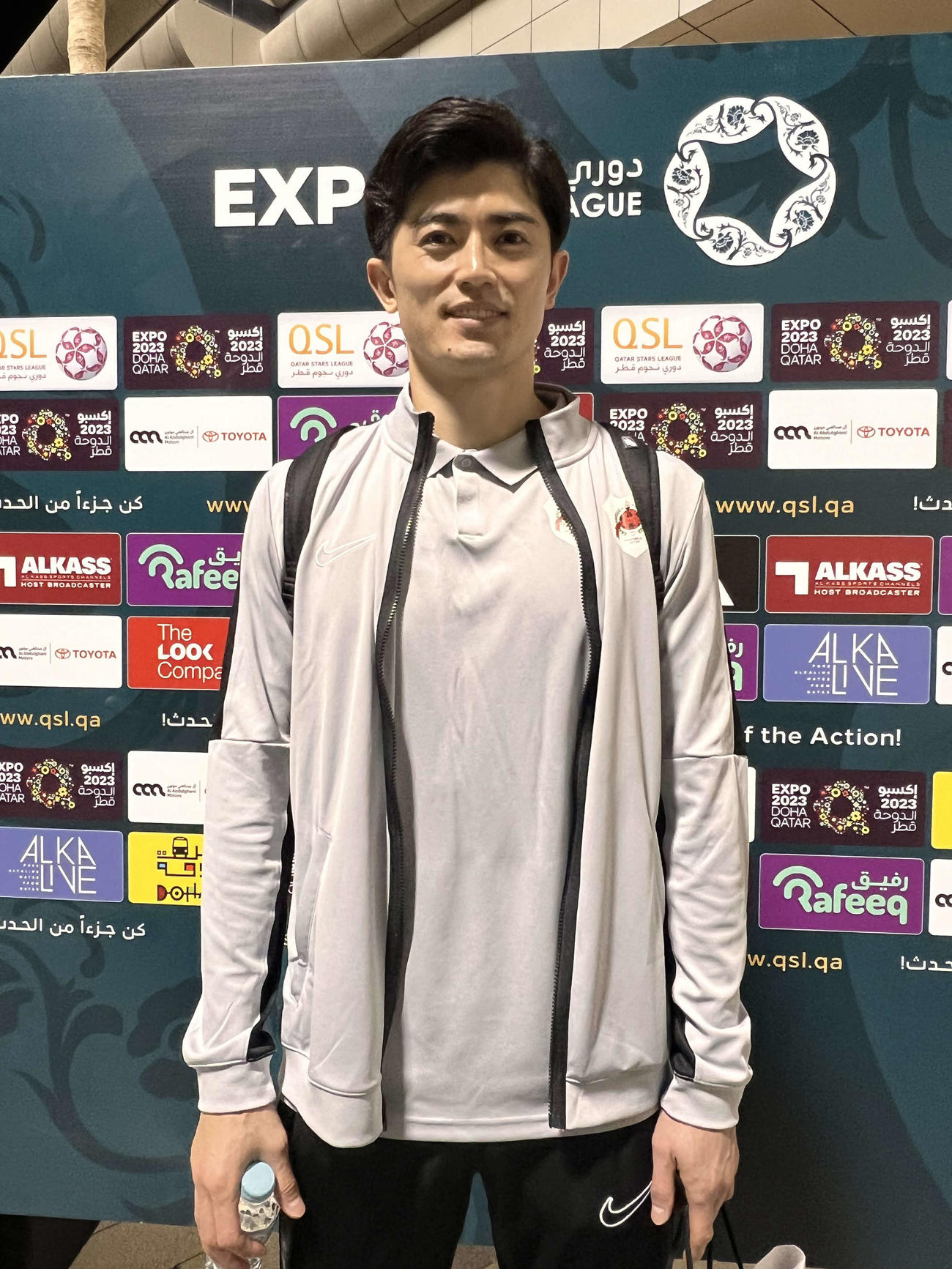 カタール1部カタールSC対アルラヤン戦に出場したアルラヤンの日本代表DF谷口彰悟（撮影・佐藤成）