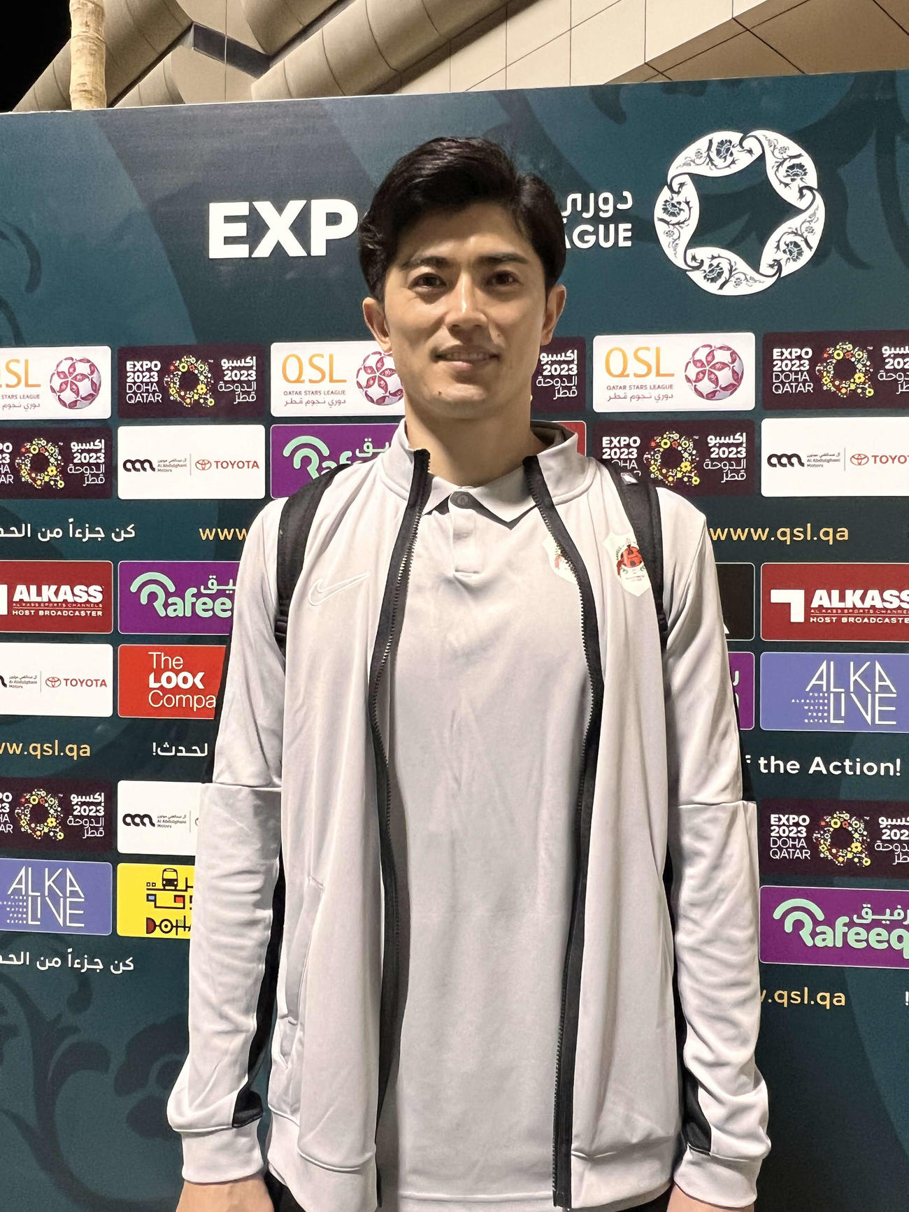 カタール1部カタールSC対アルラヤン戦に出場したアルラヤンの日本代表DF谷口彰悟（撮影・佐藤成）