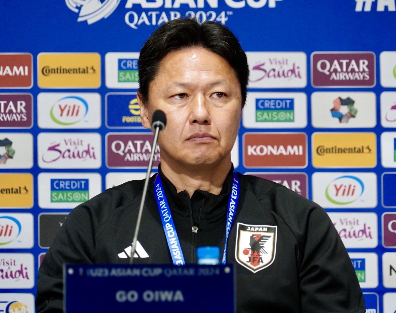 U－23日本代表の大岩剛監督（2024年4月15日撮影）