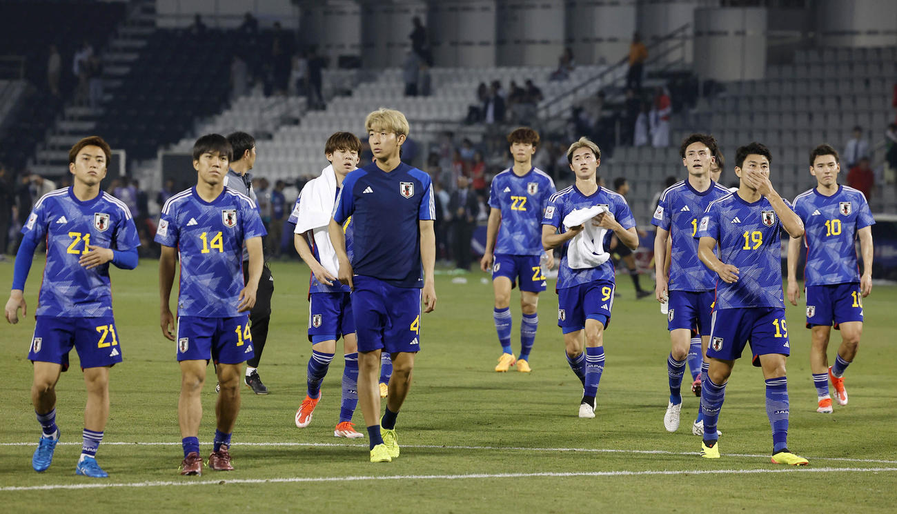 韓国に敗れたU－23日本代表。B組2位通過で準々決勝に臨む（共同）
