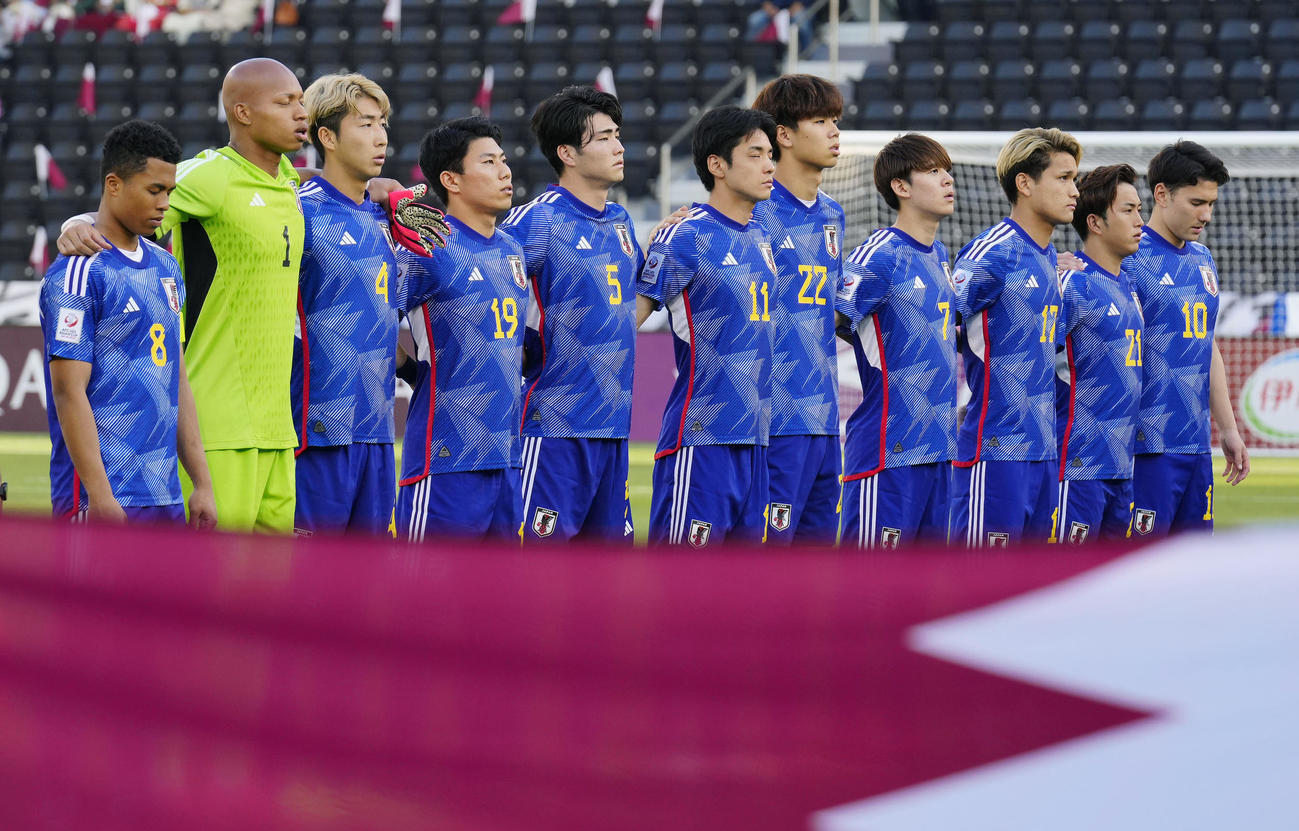 カタール戦に臨むU－23日本代表（共同）