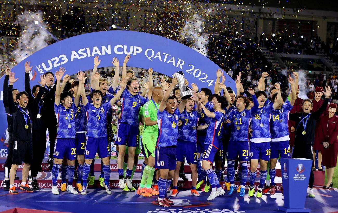 U23アジア杯を制し歓喜するU－23日本代表（ロイター）